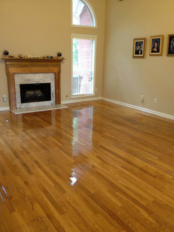 a resurfaced wood floor