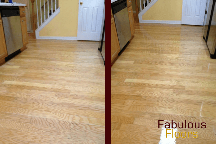 before and after hardwood floor resurfacing in littleton, co