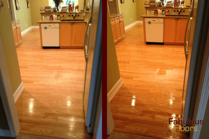 before and after hardwood floor resurfacing in brighton, co