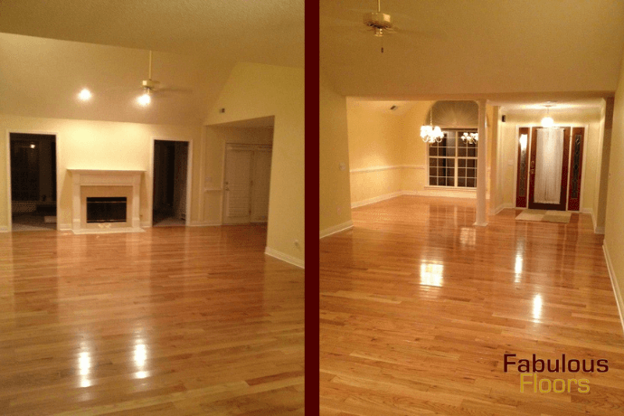 before and after floor resurfacing in aurora